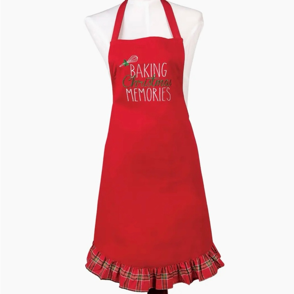 NWT Red Christmas Baking Apron One Size